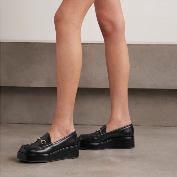 Gucci Ilde Horsebit Flatform leather platform Loafer RETAIL 1,300 - Picture 4 of 14